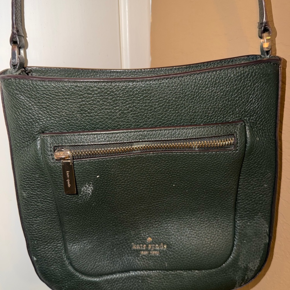 Green Kate Spad Leather Crossbody Bag
